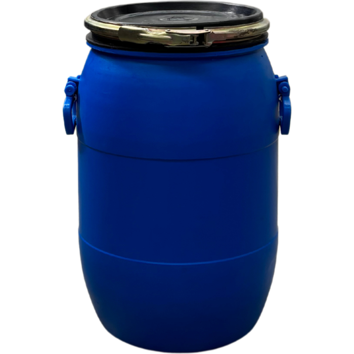 30 literes műanyag MAUSER vagy SCHÜTZ levehető tetejű hordó,bajonett záras, UN