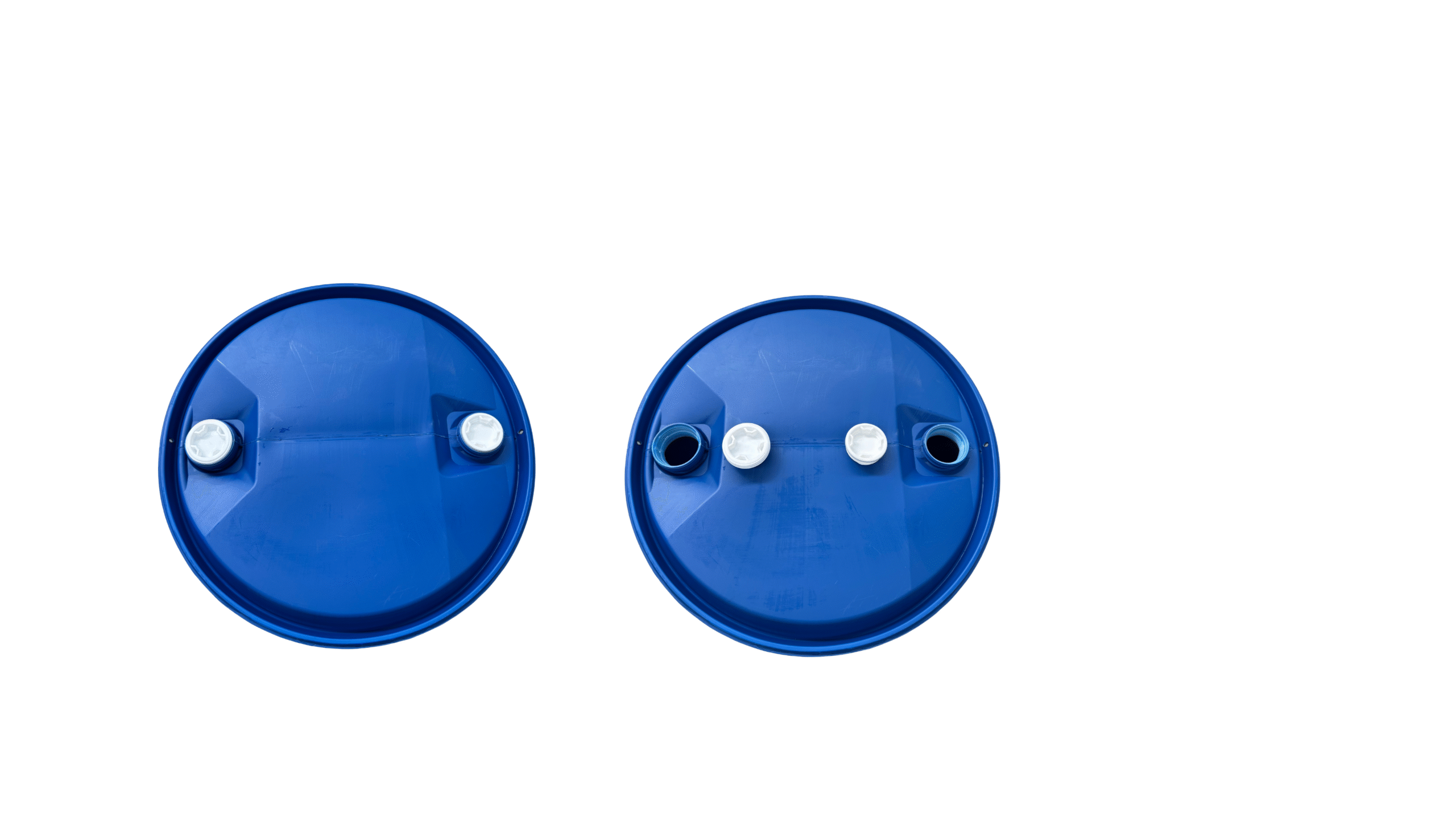 SCHÜTZ vagy Mauser 220 literes mosott ,kék színű, rögzített tetejű tri-sure záras műanyag hordó , UN minősített , K.E.H - Image 2