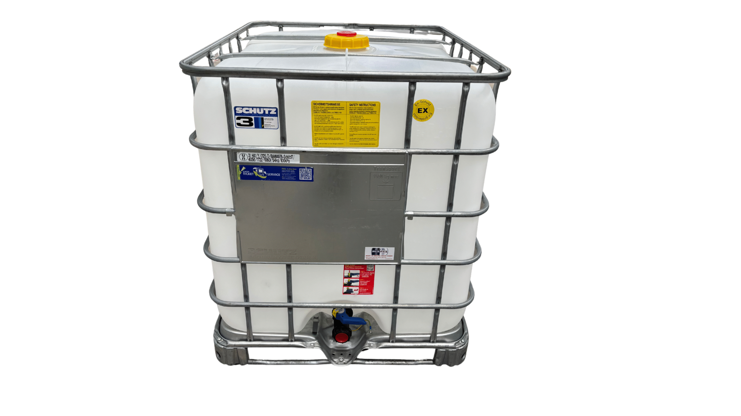 SCHÜTZ MX-EX speciális 1000 literes mosott IBC tartály,UN - Image 2