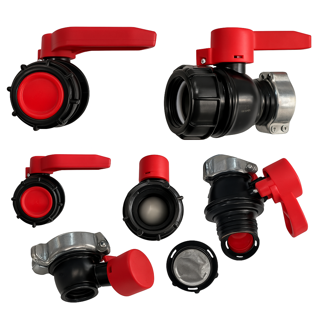 IBC Tartály Tartozék , Új Golyóscsap 2"-os , 640 literes vagy 1000 literes IBC tartályokhoz