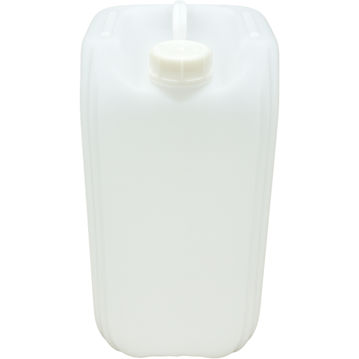 Műanyag kanna , 20 literes műanyag mosott natúr színű kanna, UN minősített, élelmiszeres