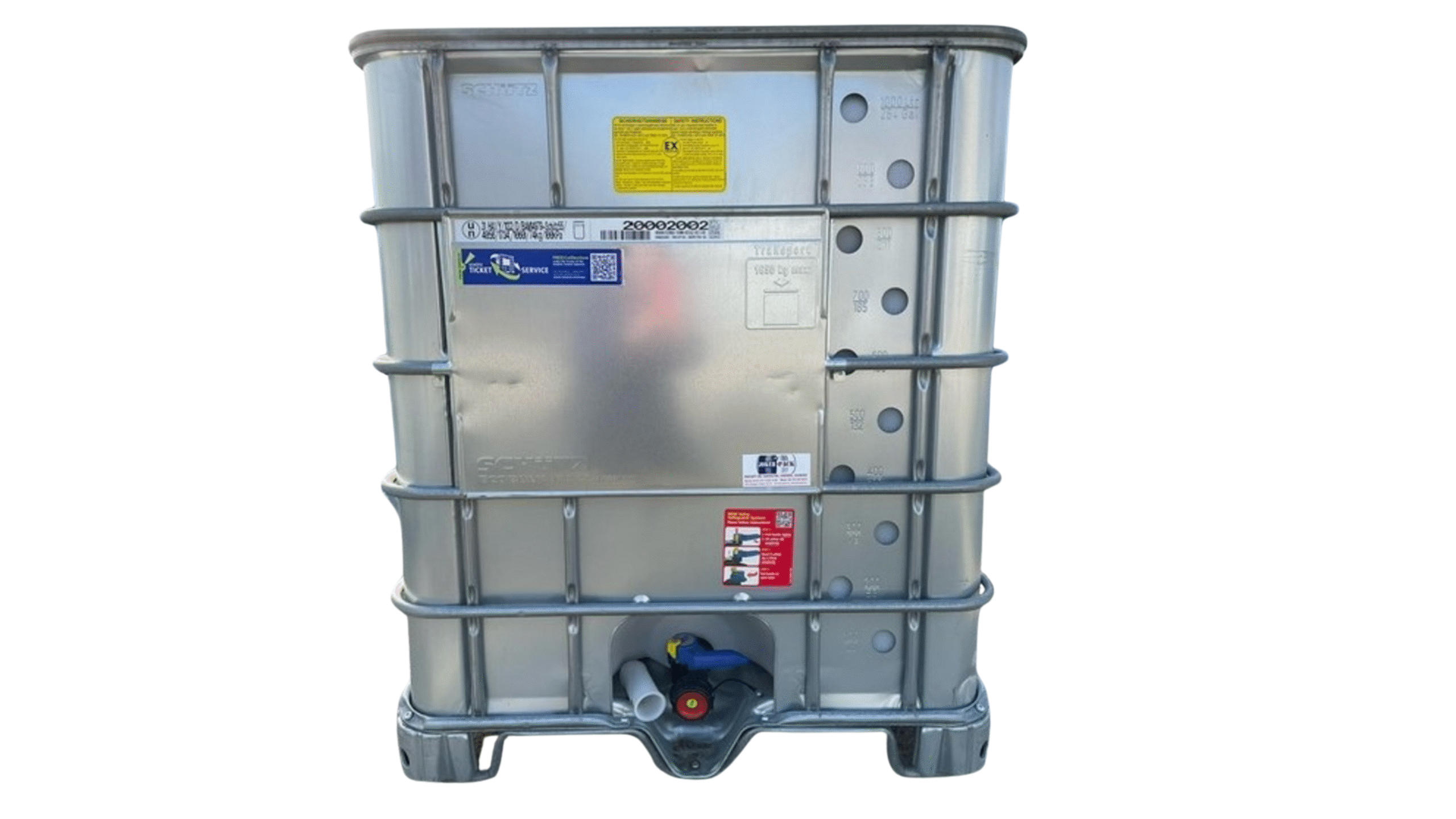 SCHÜTZ SX-EX speciális 1000 literes mosott , Fém palástos IBC tartály,UN