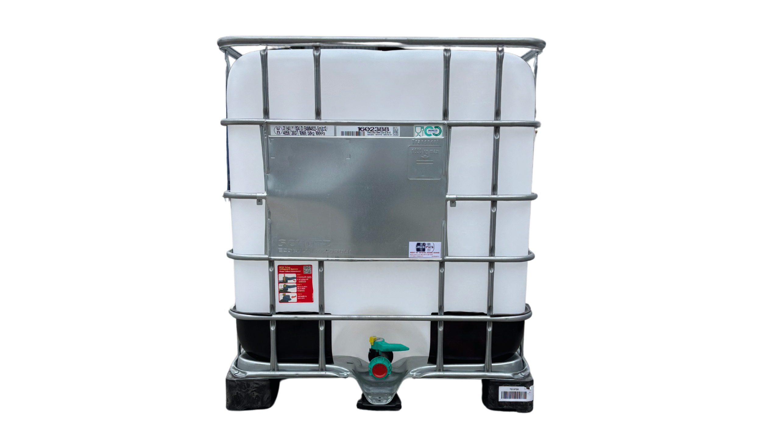 SCHÜTZ MX- 1000 Literes erősített , Műanyag raklapos mosott IBC tartály /Élelmiszeres/ Un, Hibátlan ,újszerű állapot!