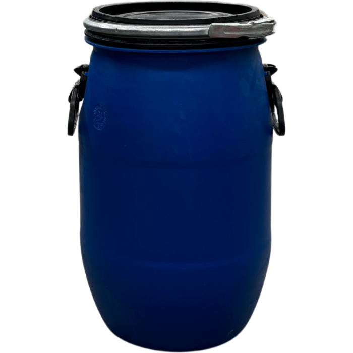 30 literes műanyag MAUSER vagy SCHÜTZ levehető tetejű hordó,bajonett záras, UN