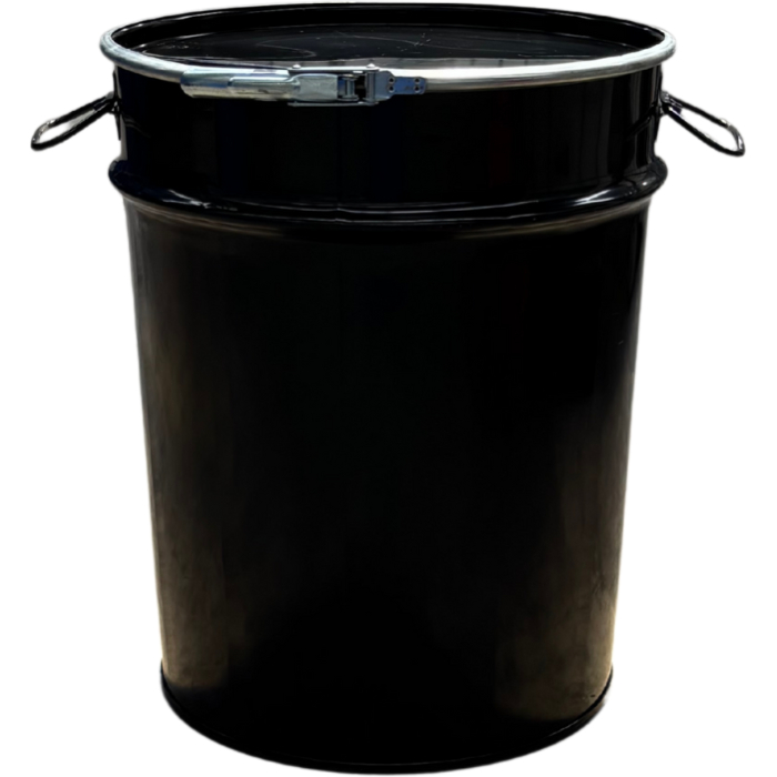 50 literes levehető tetejű ,bajonett záras fémhordó,kettő füles, belső bevonatos