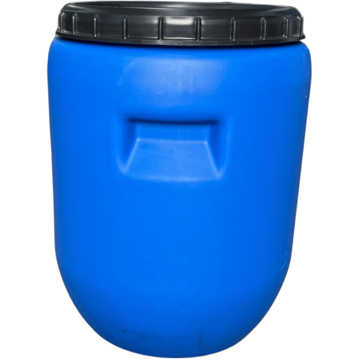 50 literes mosott ,levehető ,csavaros tetejű mosott műanyag hordó, Un minősített